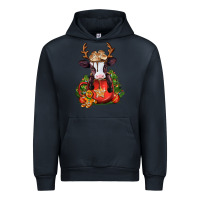 Navy christmas baby cow hot cocoa Urban Hoodie - Jasminsmagicworld