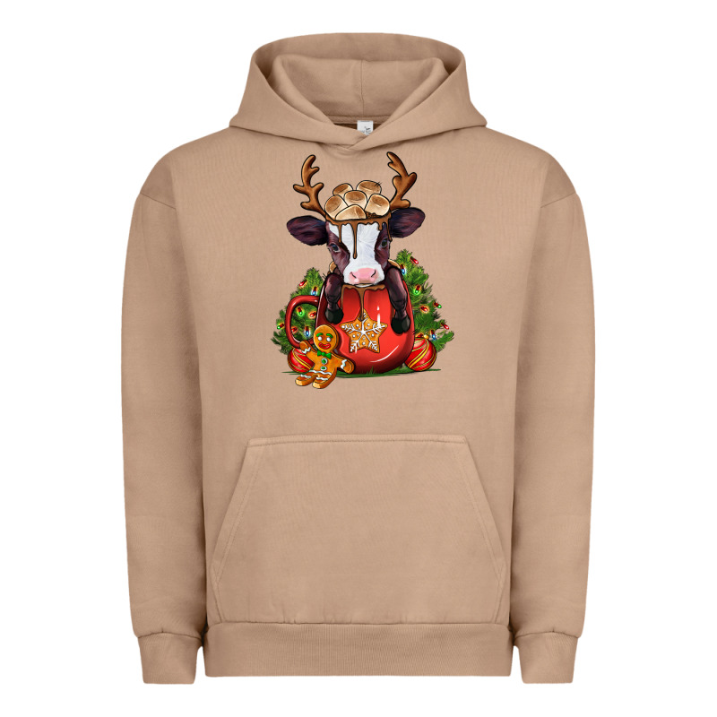Christmas Baby Cow Hot Cocoa Urban Hoodie by Jasminsmagicworld | Teevron