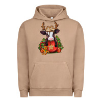 Pigment Burro christmas baby cow hot cocoa Urban Hoodie - Jasminsmagicworld