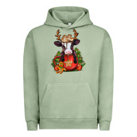 Pigment Oil Green christmas baby cow hot cocoa Urban Hoodie - Jasminsmagicworld