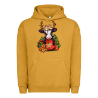 Pigment Peanut Butter christmas baby cow hot cocoa Urban Hoodie - Jasminsmagicworld