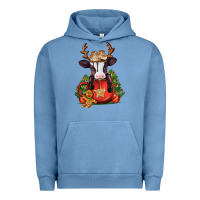 Pigment Pebble Blue christmas baby cow hot cocoa Urban Hoodie - Jasminsmagicworld