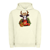 Pigment Pistachio christmas baby cow hot cocoa Urban Hoodie - Jasminsmagicworld