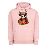 Pigment Salmon christmas baby cow hot cocoa Urban Hoodie - Jasminsmagicworld