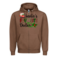 Chestnut santa's favorite doctor Zipper Hoodie - AdoDesignShop