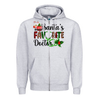 Santa's Favorite Doctor Zipper Hoodie | Teevron