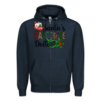 Navy santa's favorite doctor Zipper Hoodie - AdoDesignShop
