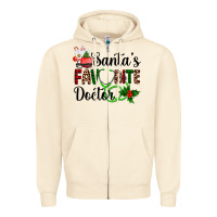 Sandshell santa's favorite doctor Zipper Hoodie - AdoDesignShop