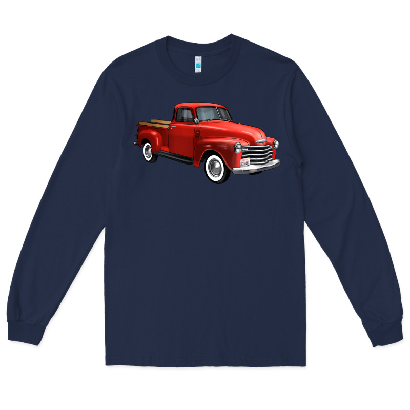 Western Red Truck Right 34 View 1 Long Sleeve Tee by FaDigitalArtStudio | Teevron