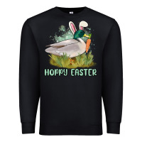 Black hoppy easter duck hunting Premium Sweatshirt - MaliasSmallBusiness