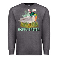 Charcoal Heather hoppy easter duck hunting Premium Sweatshirt - MaliasSmallBusiness