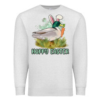 Oatmeal Heather hoppy easter duck hunting Premium Sweatshirt - MaliasSmallBusiness