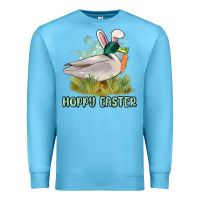 Ocean Blue hoppy easter duck hunting Premium Sweatshirt - MaliasSmallBusiness