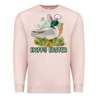 Pale Pink hoppy easter duck hunting Premium Sweatshirt - MaliasSmallBusiness