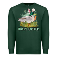 Sports Green hoppy easter duck hunting Premium Sweatshirt - MaliasSmallBusiness