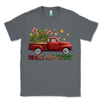 Charcoal Heather Merry And Bright Christmas Trees Truck Classic Tee - FaDigitalArtStudio