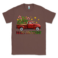 Chestnut Merry And Bright Christmas Trees Truck Classic Tee - FaDigitalArtStudio