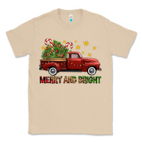 Mushroom Merry And Bright Christmas Trees Truck Classic Tee - FaDigitalArtStudio