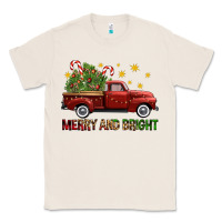 Natural Merry And Bright Christmas Trees Truck Classic Tee - FaDigitalArtStudio