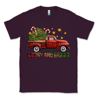 Plum Merry And Bright Christmas Trees Truck Classic Tee - FaDigitalArtStudio