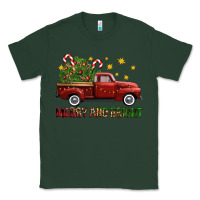 Sports Green Merry And Bright Christmas Trees Truck Classic Tee - FaDigitalArtStudio