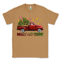 Toasted Coconut Merry And Bright Christmas Trees Truck Classic Tee - FaDigitalArtStudio