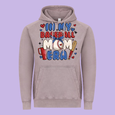 In My Baseball Mom Era Vintage Hoodie Designed By Jahusdesignshop