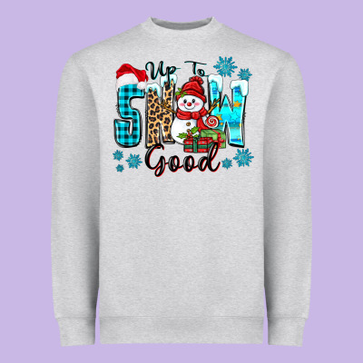 Up To Snow Good Heavyweight Sweatshirt Designed By Zillion Design Studio
