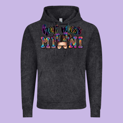 Mess Mini Messy Bun Vintage Hoodie Designed By Zillion Design Studio