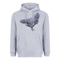 Heather Grey Ameraucana Chicken Heavyweight Hoodie - LillyAllenDesigns