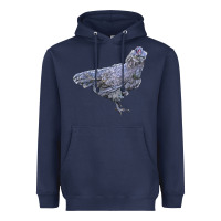 Navy Ameraucana Chicken Heavyweight Hoodie - LillyAllenDesigns