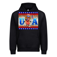 Black usa hot dog Urban Hoodie - BarkalooDesign