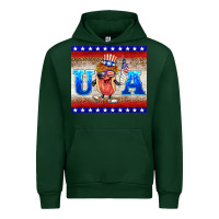Forest Green usa hot dog Urban Hoodie - BarkalooDesign