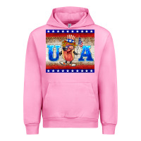 Fuchsia Pink usa hot dog Urban Hoodie - BarkalooDesign