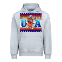 Heather Grey usa hot dog Urban Hoodie - BarkalooDesign