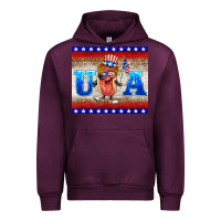 Mauve Wine usa hot dog Urban Hoodie - BarkalooDesign
