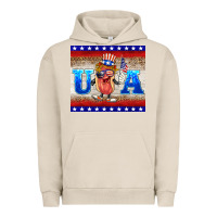 Pigment French Oak usa hot dog Urban Hoodie - BarkalooDesign