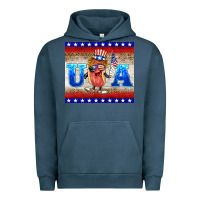 Pigment Midnight Navy usa hot dog Urban Hoodie - BarkalooDesign