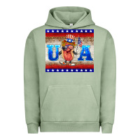 Pigment Oil Green usa hot dog Urban Hoodie - BarkalooDesign