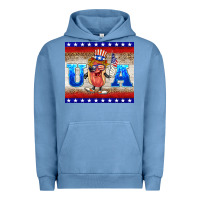 Pigment Pebble Blue usa hot dog Urban Hoodie - BarkalooDesign