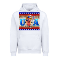 White usa hot dog Urban Hoodie - BarkalooDesign