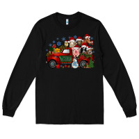Black christmas farm animals truck Long Sleeve Tee - RacoonDesign