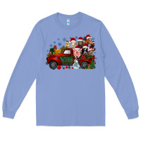 Colony Blue christmas farm animals truck Long Sleeve Tee - RacoonDesign