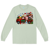 Matcha christmas farm animals truck Long Sleeve Tee - RacoonDesign