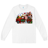 White christmas farm animals truck Long Sleeve Tee - RacoonDesign