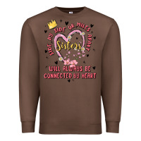 Chestnut side by side or miles apart sisters will always be connected by heart Premium Sweatshirt - MaliasSmallBusiness