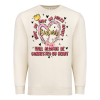 Sandshell side by side or miles apart sisters will always be connected by heart Premium Sweatshirt - MaliasSmallBusiness