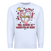 White side by side or miles apart sisters will always be connected by heart Premium Sweatshirt - MaliasSmallBusiness
