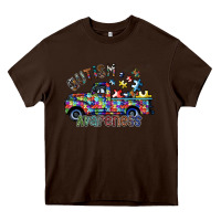 Chocolate Brown autism avareness Heavy Core Tee - SublimationCraftShop