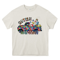 Cream autism avareness Heavy Core Tee - SublimationCraftShop